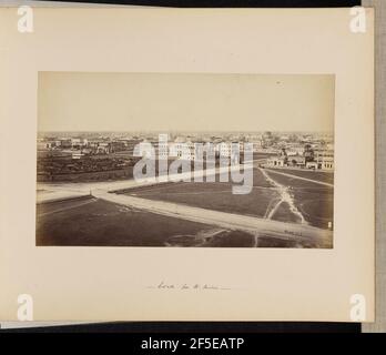 Vista panoramica di Calcutta, dal Monumento Ochterlony. P. III.. Samuel Bourne (inglese, 1834 - 1912) Foto Stock