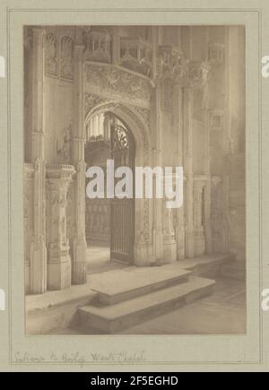 Ingresso alla Cappella di Bishop West. Frederick H. Evans (Regno Unito, 1853 - 1943) Foto Stock