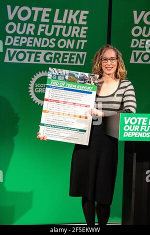 North Queensferry, Scozia, Regno Unito. 26 marzo 2021. NELLA FOTO: I Verdi scozzesi segneranno oggi l'inizio della conferenza di partito, annunciando la fine del termine ‘recarta portuale' che mette in evidenza i risultati del partito durante l'ultima legislatura. Credit: Colin Fisher/Alamy Live News Foto Stock