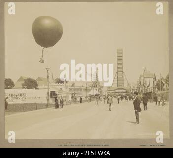 Captive Balloon e ruota panoramica, World Columbian Exposition, Chicago. Charles Dudley Arnold (americano, nato Canada, 1844 - 1927) Foto Stock