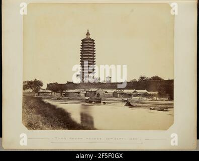 Pagoda di Tung Choon. Felice Beato (italiano, nato Italia, 1832 - 1909) Foto Stock