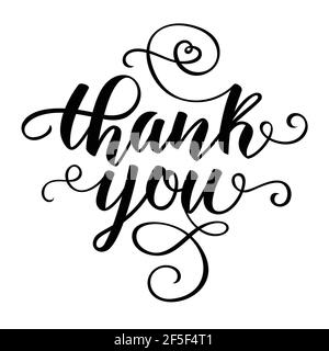 Grazie calligrafia penna pennello. Stampa tipografica. Illustrazione vettoriale. Illustrazione Vettoriale