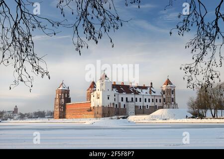 Castello medievale di Mir, Bielorussia Foto Stock