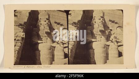 La colossale statua di Rameses ad Abou Simbel. Francis Frith (inglese, 1822 - 1898) Foto Stock