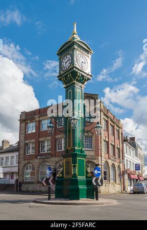 L'orologio Chamberlain è un orologio in ghisa di grado 2 edoardiano nel quartiere dei gioielli di Birmingham ed è stato recentemente restaurato Foto Stock