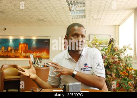 Aliko Dangote, magnate miliardario nigeriano, la persona più ricca d'Africa. Foto Stock