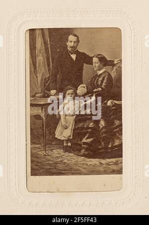 La famille imperiale Napoleone III, imperatrice Eugenie & Eugene Louis Jean Joseph Bonaparte. André Adolphe-Eugène Disdéri (francese, 1819 - 1889) Foto Stock