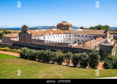 Carcere vicino alla Torre di Hercules in La Coruña - Galizia, Spagna Foto Stock