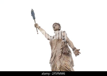 Statua della libertà di Moremi Ajasoro, la regina di Ile-Ife, Osun Stato, Nigeria. Foto Stock