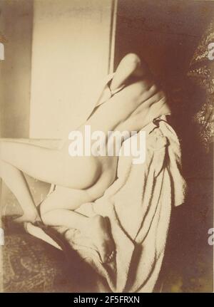 Dopo il bagno, Donna asciugando la schiena. Edgar Degas (francese, 1834 - 1917) Foto Stock