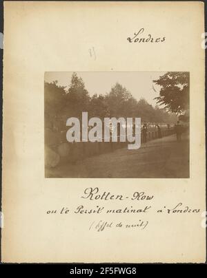 Rotten Row, Hyde Park. Produttore sconosciuto, francese Foto Stock