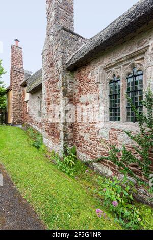 La metà 15 ° secolo St Leonards cappella di facilità nel villaggio Exmoor di Tivington, Somerset UK Foto Stock