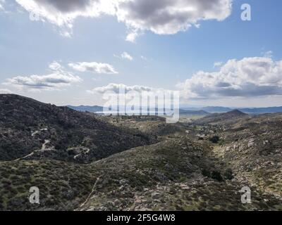 Vista aerea del parco Simpson nella valle selvaggia di Santa Rosa Hills. Hemet, California. STATI UNITI Foto Stock