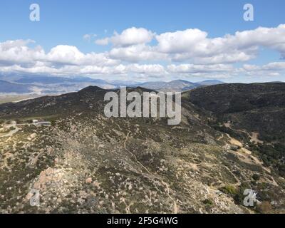 Vista aerea del parco Simpson nella valle selvaggia di Santa Rosa Hills. Hemet, California. STATI UNITI Foto Stock