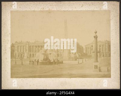 Place de la Concorde à Parigi. Bisson Frères (francese, attivo dal 1840 al 1864) Foto Stock