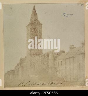 St. Salvator's College Chapel dal sud-est. Robert Adamson (Scottish, 1821 - 1848) Foto Stock