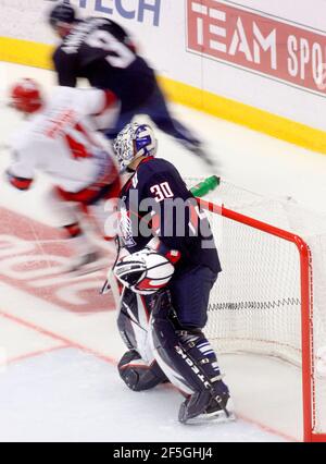 Fredrik Norrena, portiere della squadra di hockey di Linköping, Linköping HC, LHC, Linköping. Foto Stock