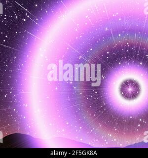 Bella immagine di traccia stella durante la notte Foto Stock