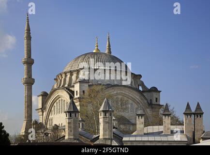 Moschea Nuruosmaniye a Istanbul. Turchia Foto Stock
