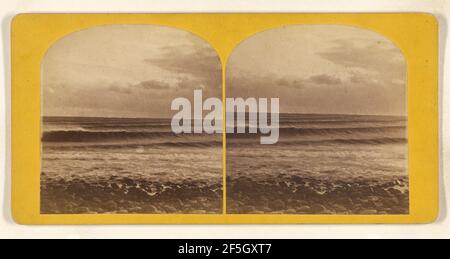 Vista immediata sul surf, Hampton Beach, New Hampshire. William N. Hobbs (americano, 1830 - 1881) Foto Stock