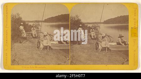 Vista sul lago Minnetonka.. Charles A. Zimmerman (americano, nato Francia, 1844 - 1909) Foto Stock