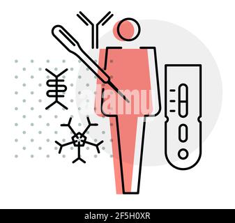 Immunoglobulina - anticorpi - proteina complessa - icona come EPS 10 file Illustrazione Vettoriale