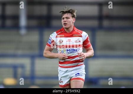 Keanan Brand (24) di Leigh Centurions in, il 26/03/2021. (Foto di Mark Cosgrove/News Images/Sipa USA) Credit: Sipa USA/Alamy Live News Foto Stock