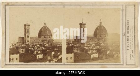 Vista di Firenze. Alphonse Bernoud (italiano, 1820 - 1889) Foto Stock