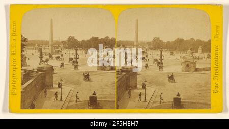 Vue Instantanee di Parigi. Place de la Concorde.. Hippolyte Jouvin (francese, 1825 - 1889) Foto Stock