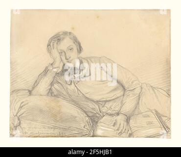 Ritratto di Raymond de Magnoncourt. Théodore Chassériau (francese, 1819 - 1856) Foto Stock