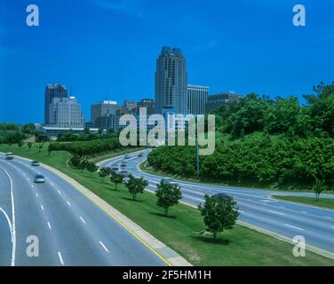 2003 CENTRO STORICO SKYLINE RALEIGH NORTH CAROLINA USA Foto Stock