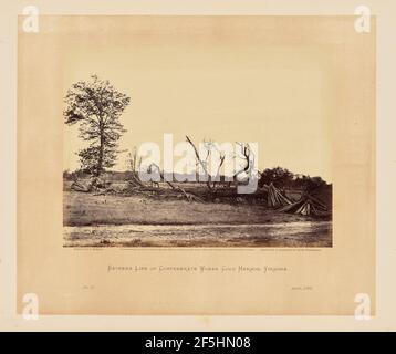 Extreme Line of Confederate Works, Cold Harbor, Virginia. Foto Stock