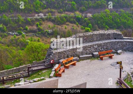 Visita al castello di Visegrad, Ungheria Foto Stock