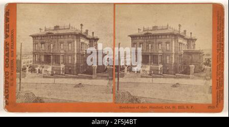 Residenza di Gov. Stanford, California St. Hill, S.F.. Carleton Watkins (americano, 1829 - 1916) Foto Stock