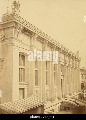 La Nouvelle façade du Palais de Justice, sur la rue de Harlay, par Duc. Charles Marville (francese, 1813 - 1879) Foto Stock