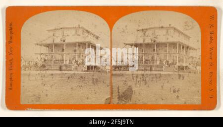 Vista dell'Hampton Beach Hotel, Hampton Beach, New Hampshire. William N. Hobbs (americano, 1830 - 1881) Foto Stock