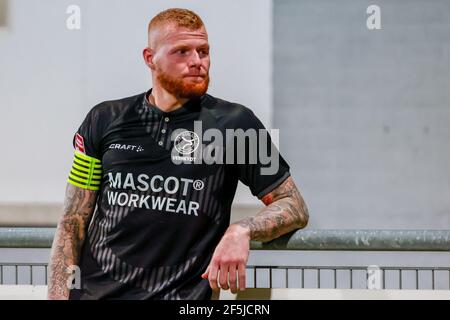 MAASTRICHT, PAESI BASSI - MARZO 26: Thomas Verheydt di Almere City FC durante la partita olandese di Keukenkampioendivisie tra MVV Maastricht e Almere C. Foto Stock