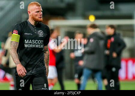 MAASTRICHT, PAESI BASSI - MARZO 26: Thomas Verheydt di Almere City FC durante la partita olandese di Keukenkampioendivisie tra MVV Maastricht e Almere C. Foto Stock