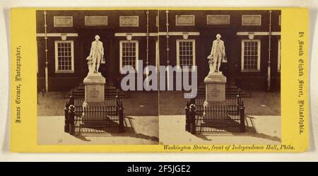 Statua di Washington, di fronte all'Independence Hall, Phila. James Cremer (British, 1821 - 1893) Foto Stock