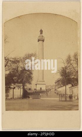 Vista su Londra. Colonne del Duca di York. Produttore sconosciuto, britannico Foto Stock