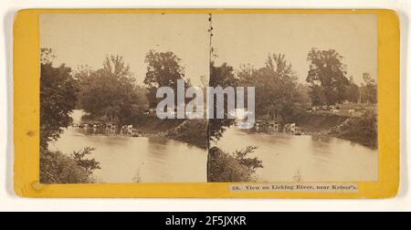 Vista sul fiume Liching, vicino a Keiser's. Kentucky. James Mullen (americano, attivo dal 1860 al 1870) Foto Stock