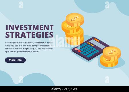 strategie di investimento illustrazione del vettore di concetto di affari Illustrazione Vettoriale