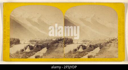 Mont Blanc et le Village de Chamounix. Savoia.. William England (British, 1816 - 1896) Foto Stock