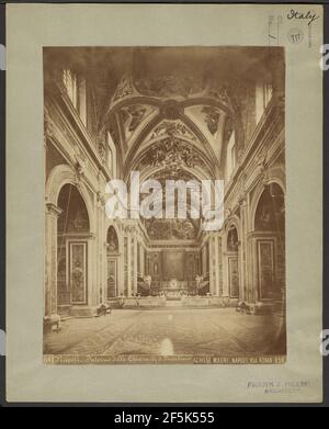 Napoli, interno della Chiesa di S. Martino. Achille Mauri (italiano, 1806 - 1883) Foto Stock