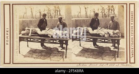 Impritte umane trovate al 5 febbraio 1863. Sommer & Behles (italiano, fondato nel 1867, sciolto nel 1874) Foto Stock