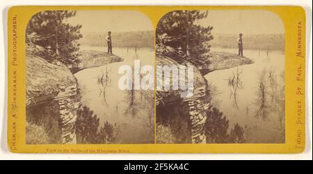 Vista sulle Dalles del fiume Wisconsin. Charles A. Zimmerman (americano, nato Francia, 1844 - 1909) Foto Stock