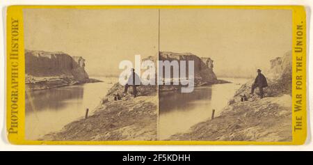 Canale olandese Gap. Preso dopo che la banca è stata fatta saltare fuori. Prof. Maillefert in foreg'd. Sul fiume James... prova a catturare Richmond. Edward e Henry T. Anthony & Co. (Americano, fondato nel 1862, fuso nel 1902) Foto Stock