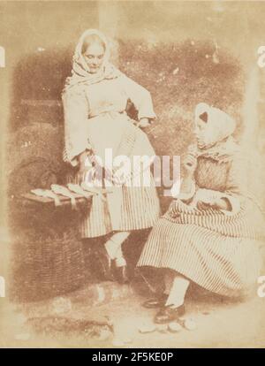 Jeanie Wilson e Annie Linton, Newhaven. Hill & Adamson (scozzese, attivo dal 1843 al 1848) Foto Stock