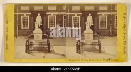 Statua di Washington, Independence Hall, Philada'a.. James Cremer (British, 1821 - 1893) Foto Stock