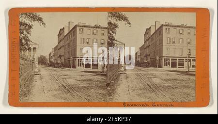 Scriben House, angolo Congresso e Bull Streets. Savannah, Georgia. Edward e Henry T. Anthony & Co. (Americano, fondato nel 1862, fuso nel 1902) Foto Stock